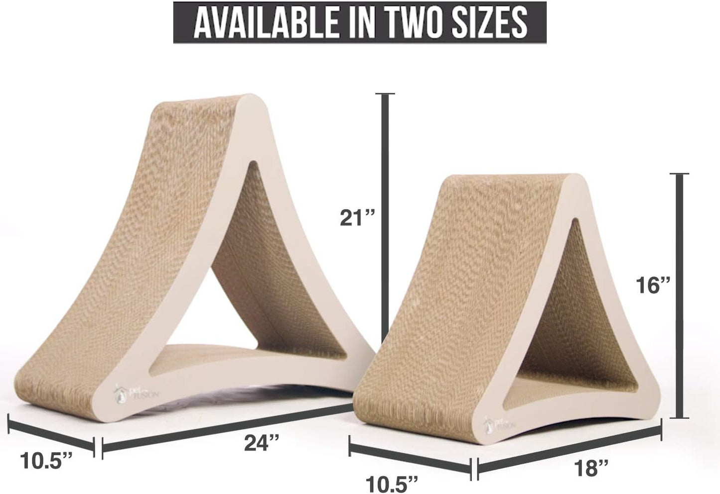 3-Sided Vertical Cat Scratching Post | Available in 18â & 24â | Multiple Angle Cat Scratching Pad; 6 Usable Sides. Scratch; Play; & Perch | 100% Recyclable Cardboard Lounge