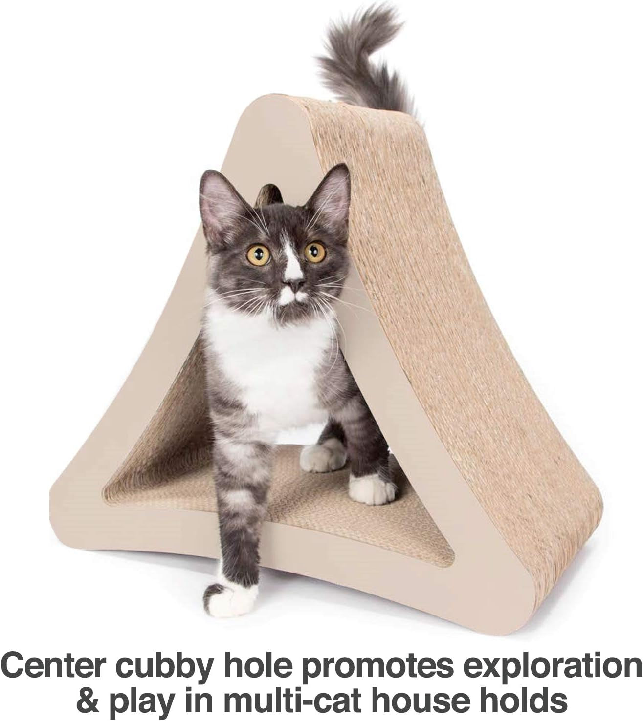 3-Sided Vertical Cat Scratching Post | Available in 18â & 24â | Multiple Angle Cat Scratching Pad; 6 Usable Sides. Scratch; Play; & Perch | 100% Recyclable Cardboard Lounge