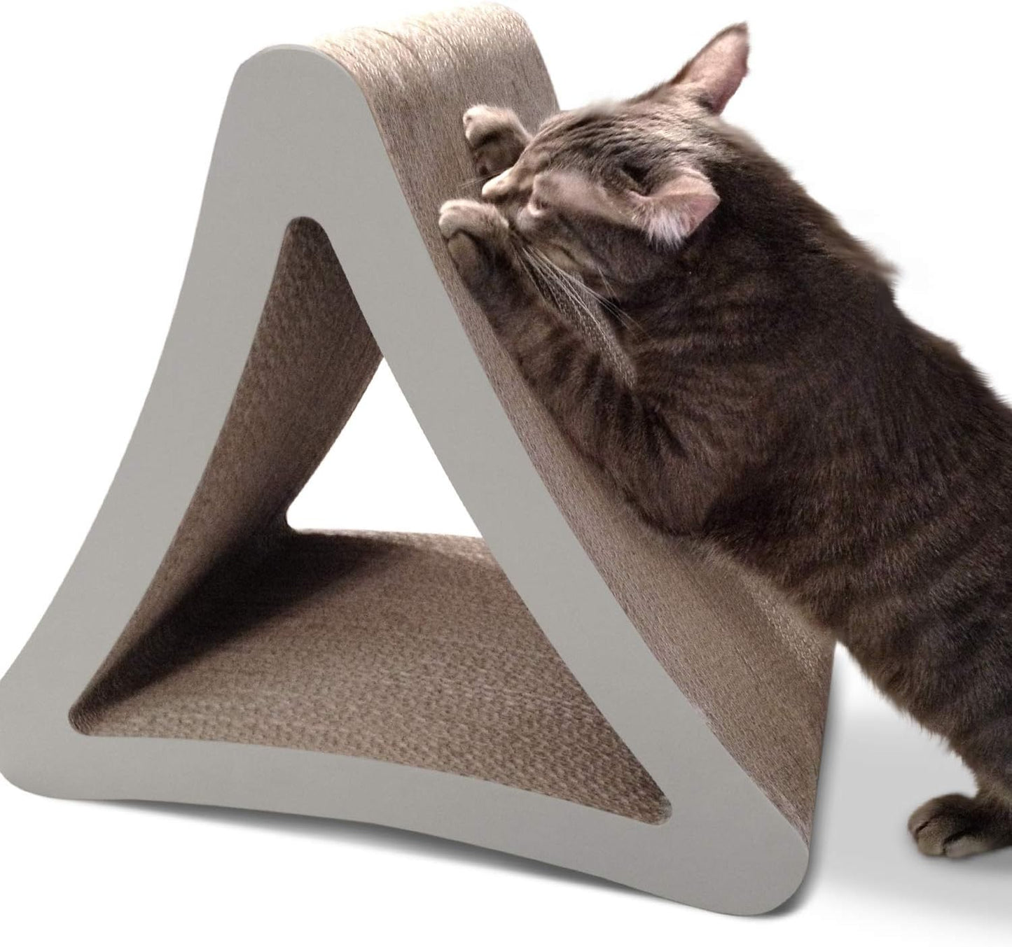 3-Sided Vertical Cat Scratching Post | Available in 18â & 24â | Multiple Angle Cat Scratching Pad; 6 Usable Sides. Scratch; Play; & Perch | 100% Recyclable Cardboard Lounge