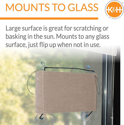 EZ Mount Cat Scratcher Kitty Sill Window Sill Cat Bed, Cat Window Bed Cat Furniture Cat Window Hammock, Sturdy Cat Window Perch for Large Cats, Cat Hammock for Window Cat Perch