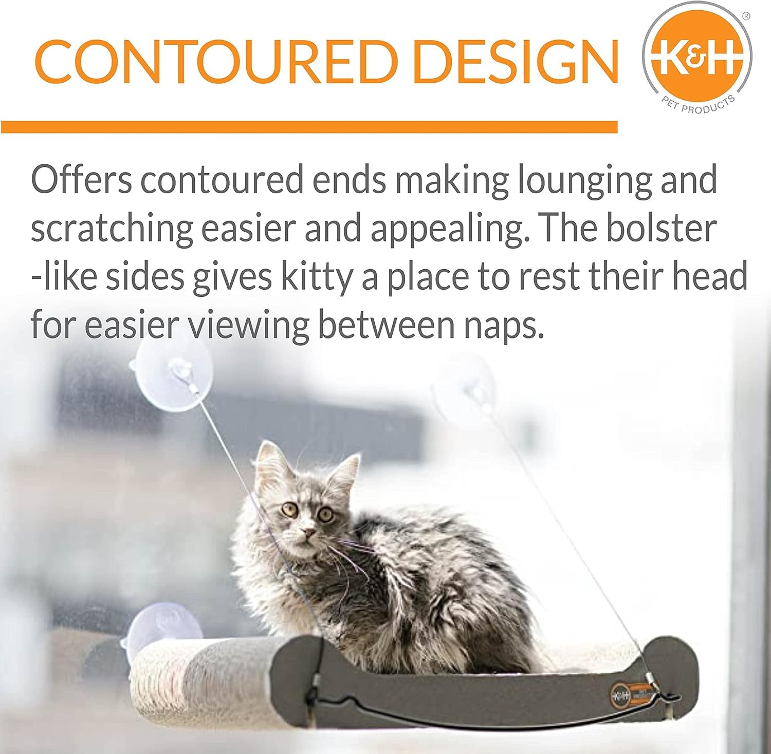 EZ Mount Cat Scratcher Kitty Sill Window Sill Cat Bed, Cat Window Bed Cat Furniture Cat Window Hammock, Sturdy Cat Window Perch for Large Cats, Cat Hammock for Window Cat Perch