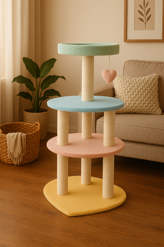 Multi-Level Cat Tower – 39.4" Activity Tree with Sisal Scratch Posts & Platforms