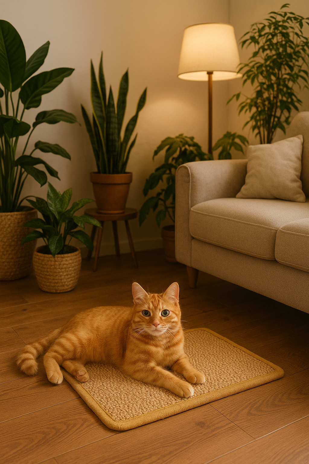 Durable and Adhesive Natural Sisal Mat Cat Scratching Pad with Loop Tape, 2 Count | MeowMeowScratch