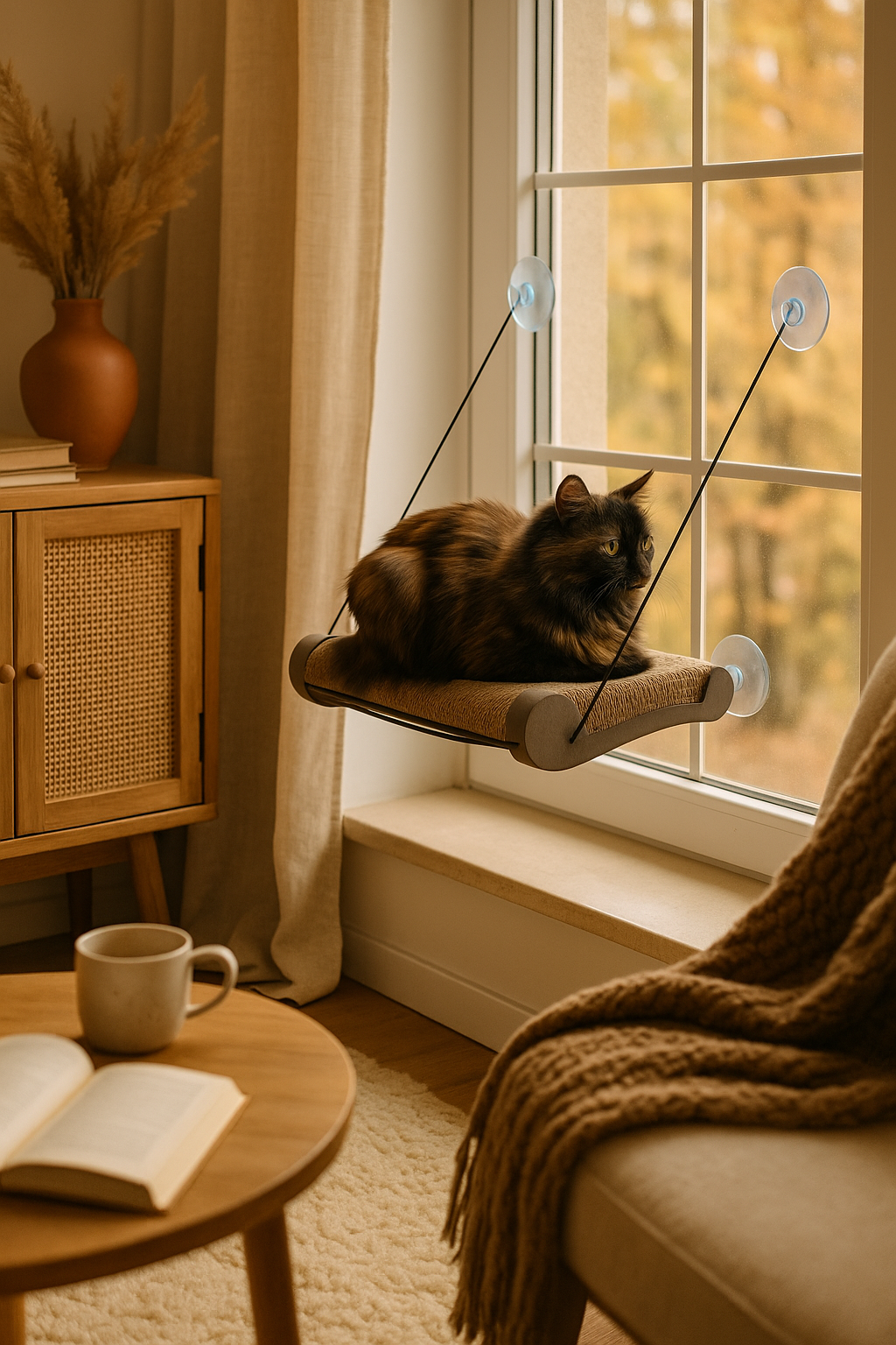EZ Mount Cat Scratcher Hammock – Window Perch for Large Cats | My Store