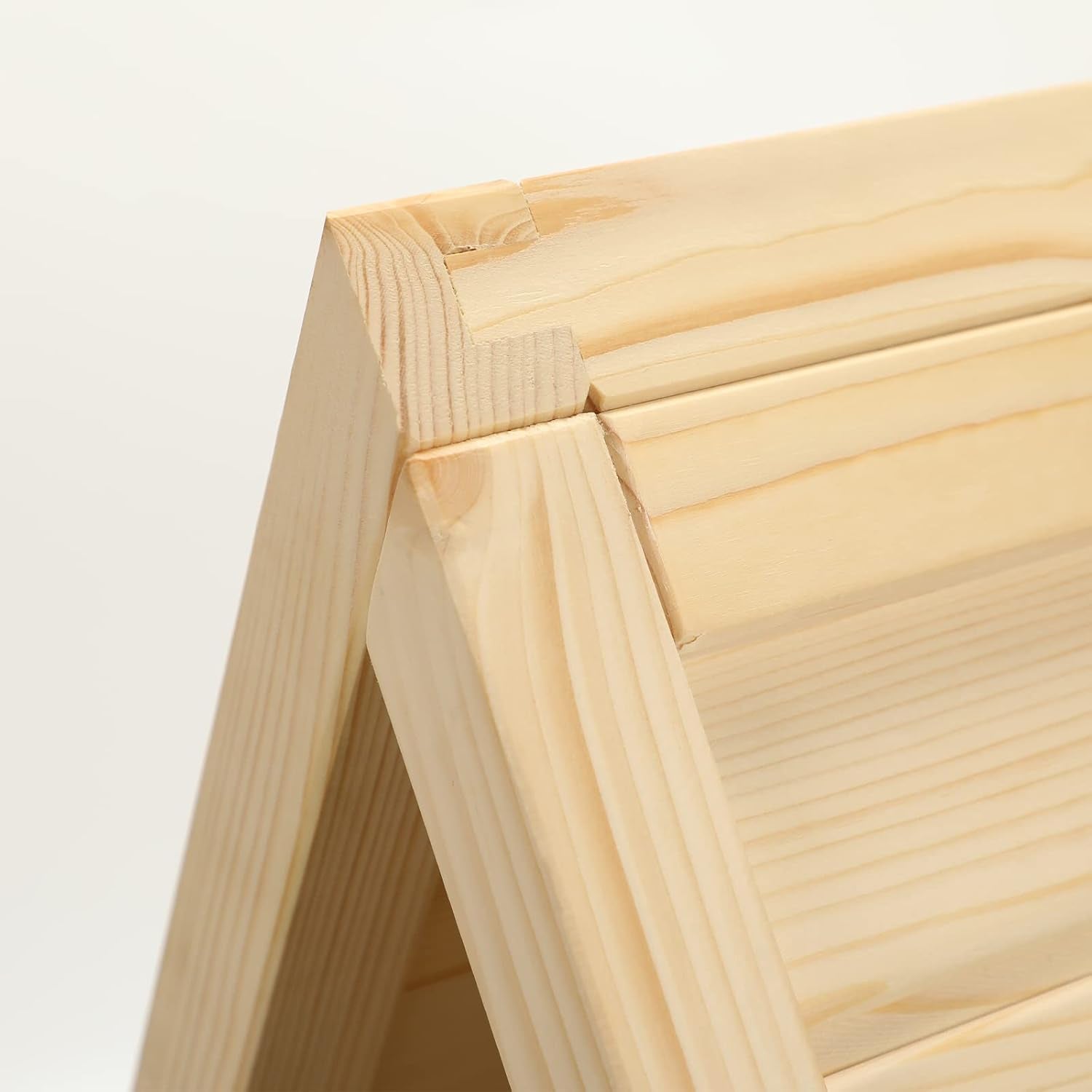 Cat Scratcher Lounge Thicken Solid Wood, Triangle Cats House, Cat Scratching Post for Indoor Cats as Cave and Bed