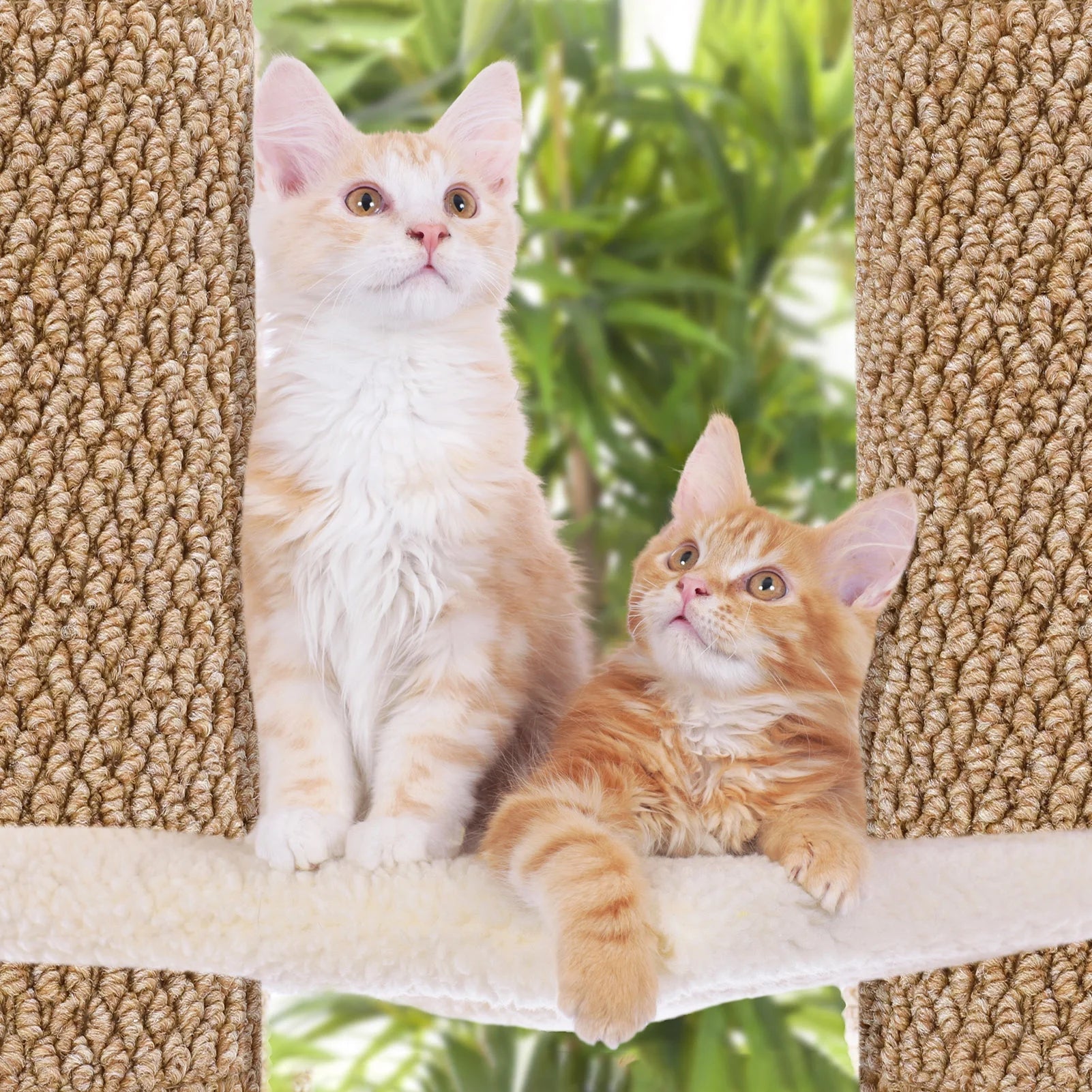 Durable and Adhesive Natural Sisal Mat Cat Scratching Pad with Loop Tape, 2 Count